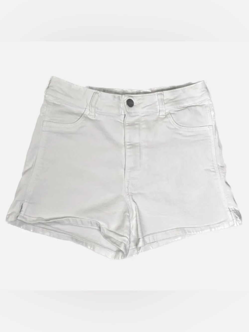 H&M White High Rise Stretch Denim Shorts Women's Size 4